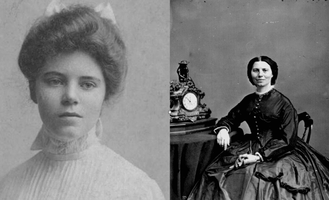 A Vintage Image of Two Women Side by Side